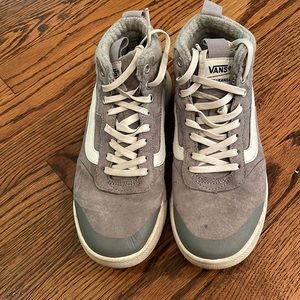 Vans ultrarange grey suede high top sneaker sz 7.5